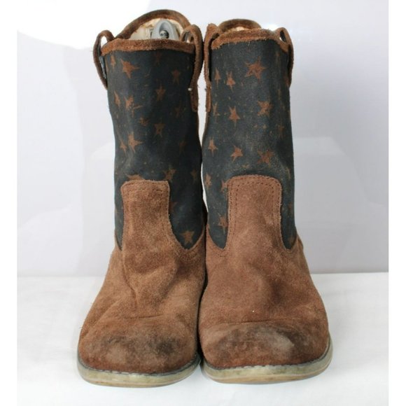 Ralph Lauren American Themed Brown Boots - Picture 1 of 11